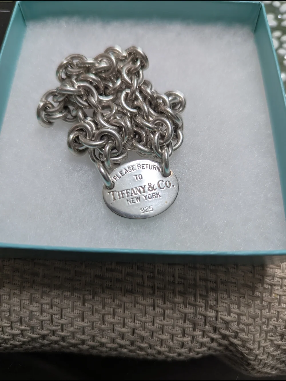 EUC Tiffany & Co. Sterling Silver 'Please Return to Tiffany' Link Necklace - Picture 4 of 6